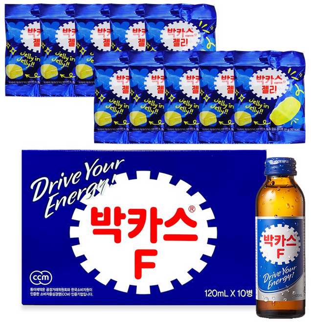 박카스F 에프 액 120ml 10병 + 박카스 젤리 26g 10봉지, 1세트