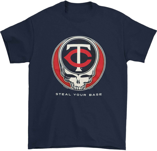 ROCKPANDA Grateful Dead Minnesota Twins Steal Your Base 반팔티