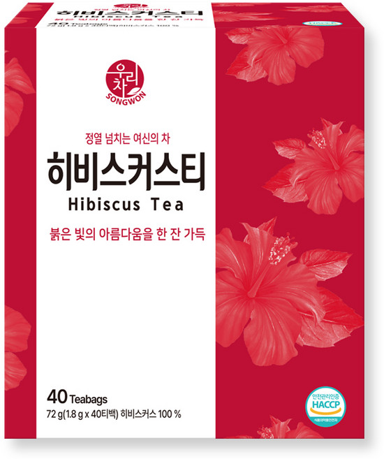 송원 히비스커스 40T, 1.8g, 40개입, 1개