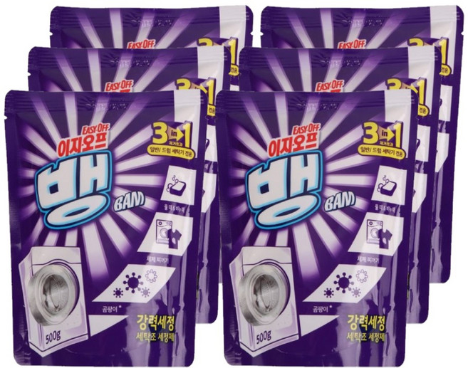 이지오프 뱅 세탁조 세정제 500g, 6개