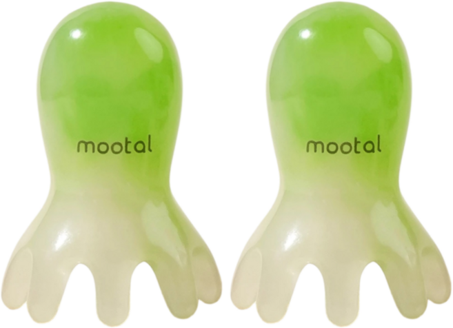 무탈 두피괄사 머리 승모근 지압 마사지기 1+1, 그린1개 + 그린1개, 2개