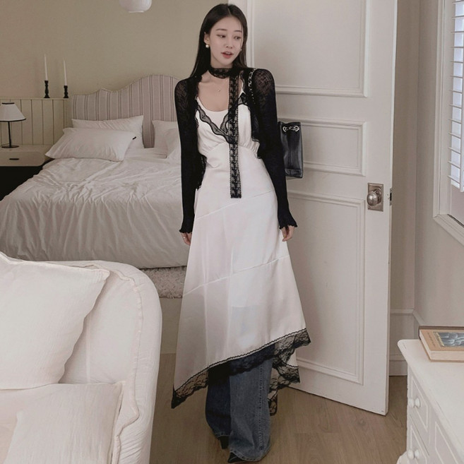 떳다그녀 뮤틴 레이스 롱 원피스