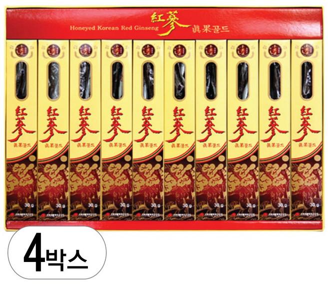 대동고려삼 홍삼진과골드 홍삼정과 절편, 4개, 300g