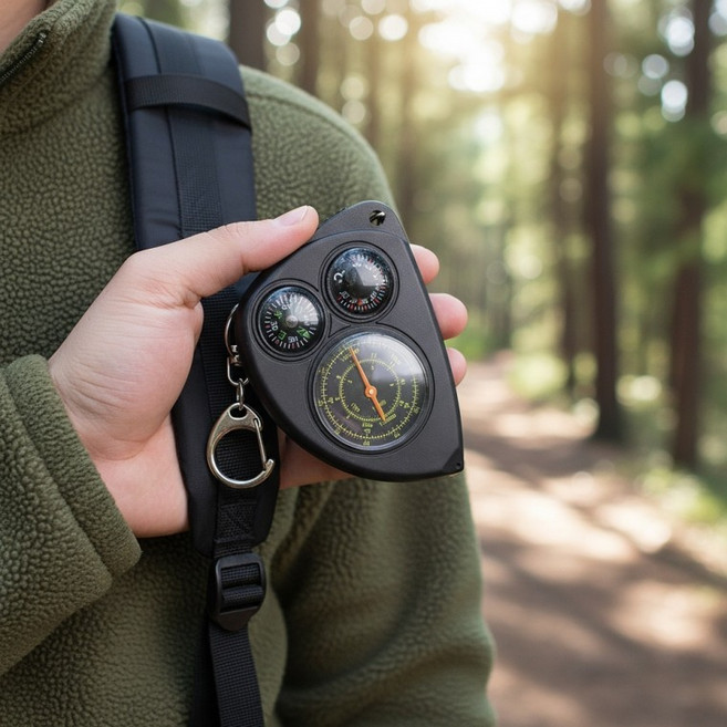 키홀더 키링 온도계 나침반 열쇠고리, 상세페이지 참조