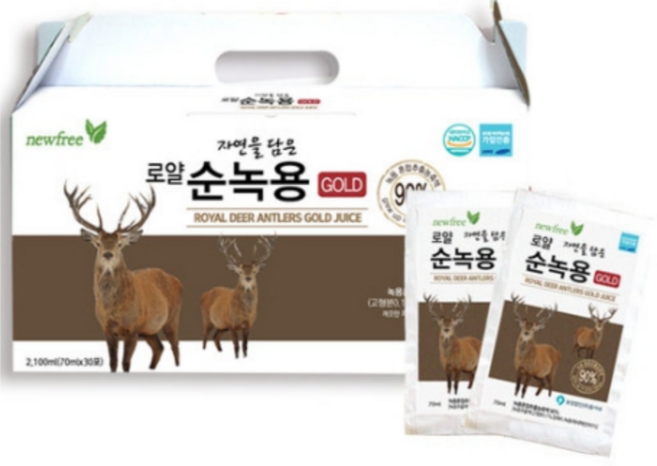 로얄 자연을 담은 순녹용 골드 70ml x 30포 x 2박스 총60포, 2개
