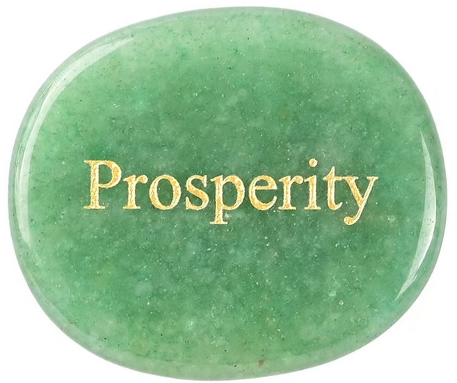 천연 수정 이중 평면 모양 영감 돌 걱정을 덜어주는 말이 새겨진 에너지 스톤 팜, 01 401-500ml, [06] aventurine