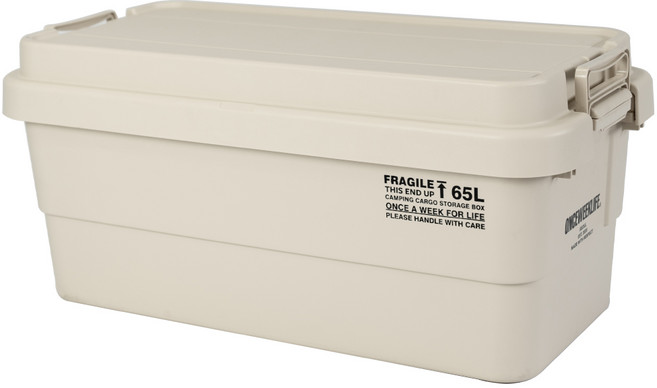 원스위크라이프 캠핑 스태킹 카고 박스 플랫타입, 베이지