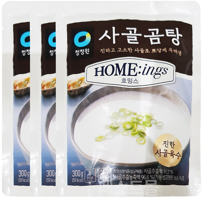 청정원 호밍스 사골곰탕, 300g, 3개