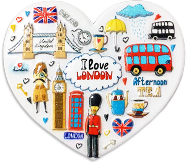 유로고 괌 하와이 런던 스위스 프라하 미국 뉴욕 영국 냉장고자석 마그넷 마그네틱, A04.알럽런던