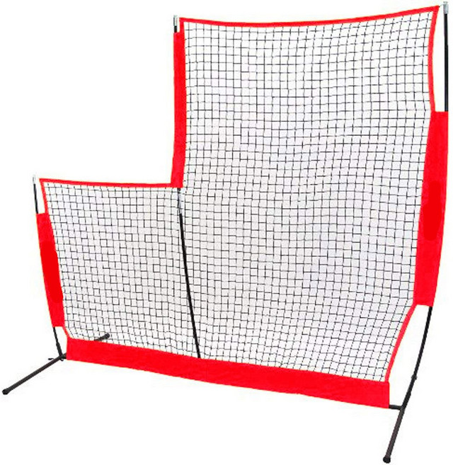 투수 연습네트 훈련 배팅 스타스포츠 2개 연습용 바구니 피칭연습망, L형 블로킹