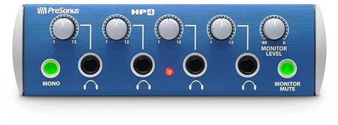 PreSonus HP4 4채널 컴팩트 헤드폰 앰프, 4, 1 Amplifier