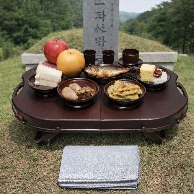 휴대용 제기 세트 성묘 산소 휴대용 제기상 제사상 성묘상 성묘용 산소용 차례상 미니 14P