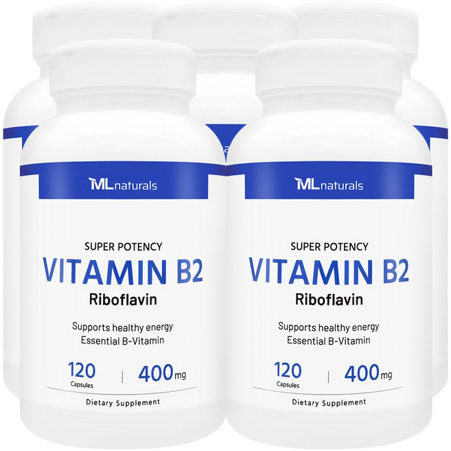 [미국번개배송] 착한명품 마이라이프 내추럴스 비타민 B2 (리보플라빈) 400 mg, 5개, 120정