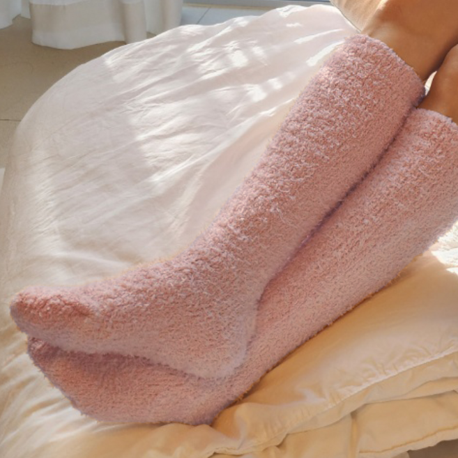 누메로 남여공용 양모 뽀글이 털빠짐 없는 니삭스 수면 양말 3종