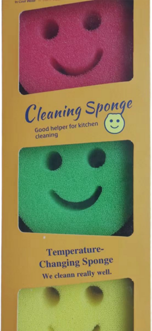 픽리움 스마일 수세미 흡착홀더포함 랜덤발송, 1세트, 3개입