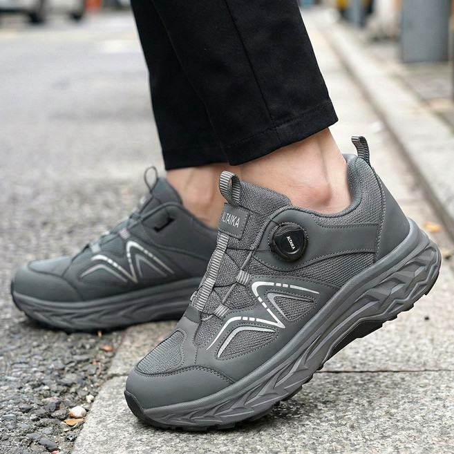 SSOOSS 남자 운동화 남성 런닝화 메쉬 작업화 다이얼 워킹화 발편한 키높이 신발 YD0B11A