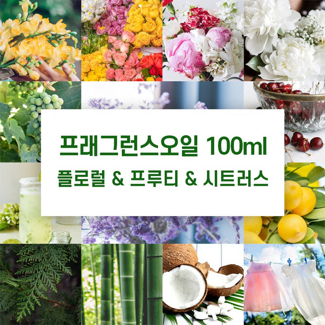 향기에반하다 프래그런스오일 원액 플로럴 시트러스 100ml, 1개, 2 가든스윗피(YC)