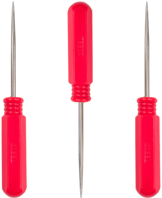 육각형 플라스틱 송곳 육각송곳 오렌지 가죽공예, 3개