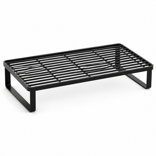 노트북 받침대 철제 방열형 데스크 키높이 거치대, 1세트, 블랙 스몰 [34*27*7.5cm]