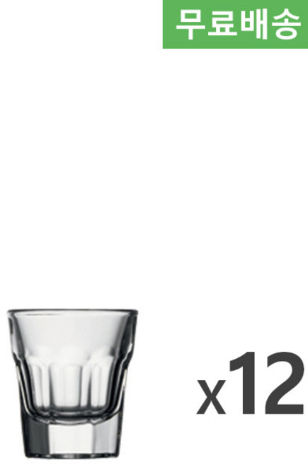 12p BOX 파사바체 카사블랑카 샷 36ml 52734 샷잔 데킬라글라스 데킬라샷잔, 1박스, 투명