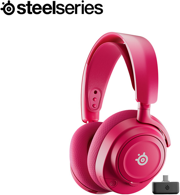 스틸시리즈 Arctis Nova 7P Gen2 [Black or White or Magenta] 듀얼 무선 게이밍 엑박 헤드셋 / 공식 판매점, Magenta_, ST-61746