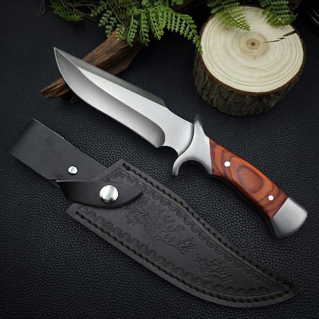 캠핑 나이프 K542 클래식 헌팅 사냥 칼 캠핑 대검 정글도, 브라운, 1개