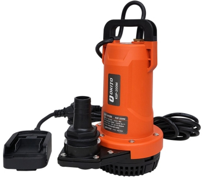 오키토 수중펌프 KSP-200M 충전 무선 양수기 베어툴, 1개