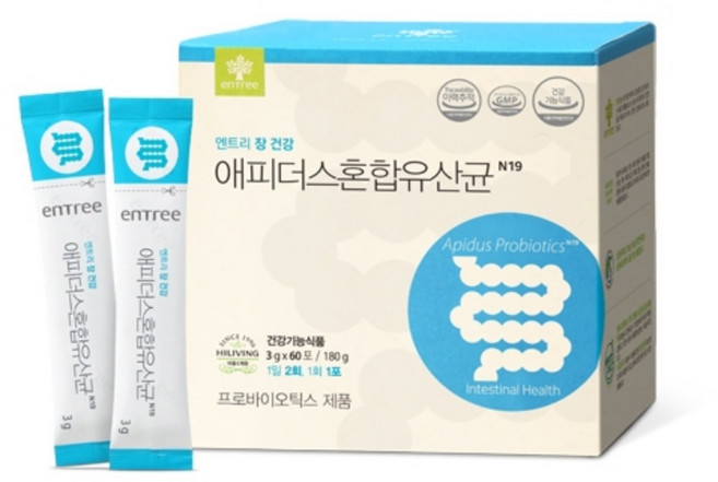 4+1 엔트리 애피더스혼합유산균 맛있게 온 가족이 함께 먹는 프로바이오틱스, 5세트, 180g