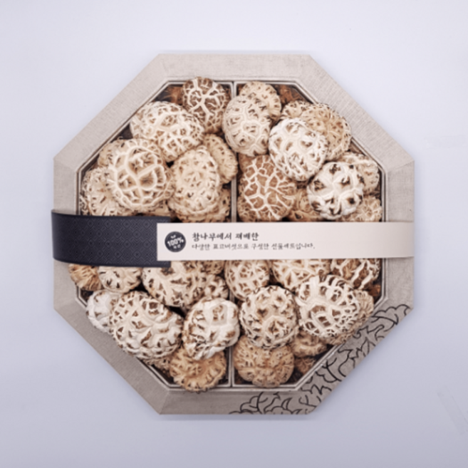 참나무 원목에서 재배한 100% 국내산 표고버섯 백화고 추석 선물세트