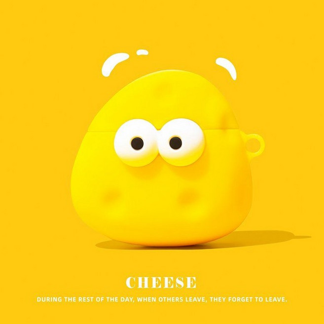 레드미 버즈6 프로 케이스 키위 키링 실리콘 커버, Xiaomi Buds4 Pro, 54 치즈 액체실리콘 후크