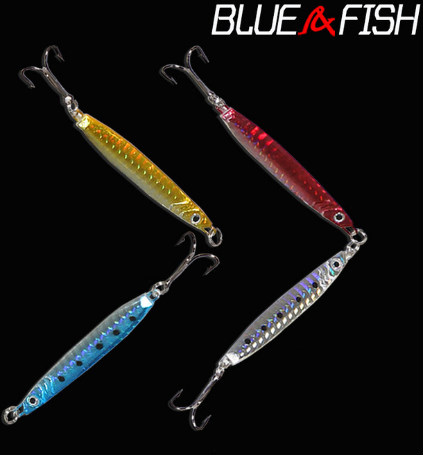 블루앤피쉬 FULL METAL JIG 바다 민물용 송어 산천어 메탈지그 12g 14g 21g, 골드, 1개