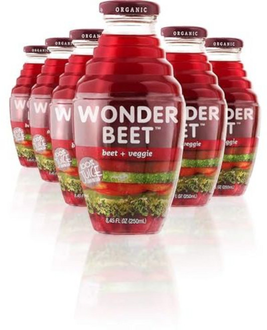 비톨로지 유기농 비트 및 채소 주스 8.45온스 (6개 팩) Beetology Organic Beet and Veggie Juice 8.45oz (6 Pack) | 100% Col, 250ml