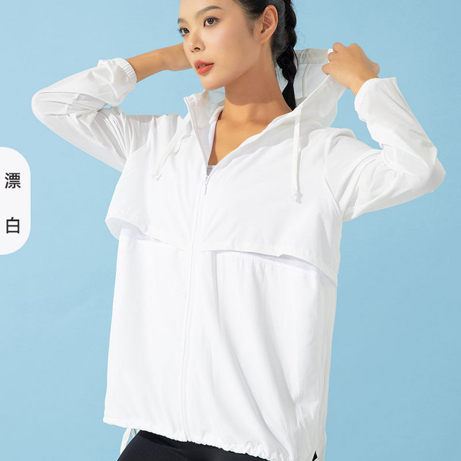 2026春夏新款防曬衣女UPF50+防紫外線速乾透氣騎車防曬罩衫薄外套, S-M