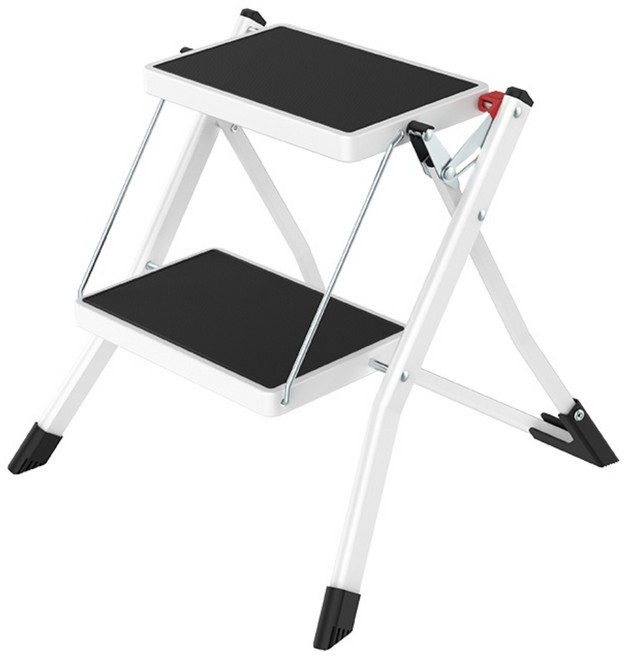 생활의견 가정용 철제 2단 사다리 접이식, 1개