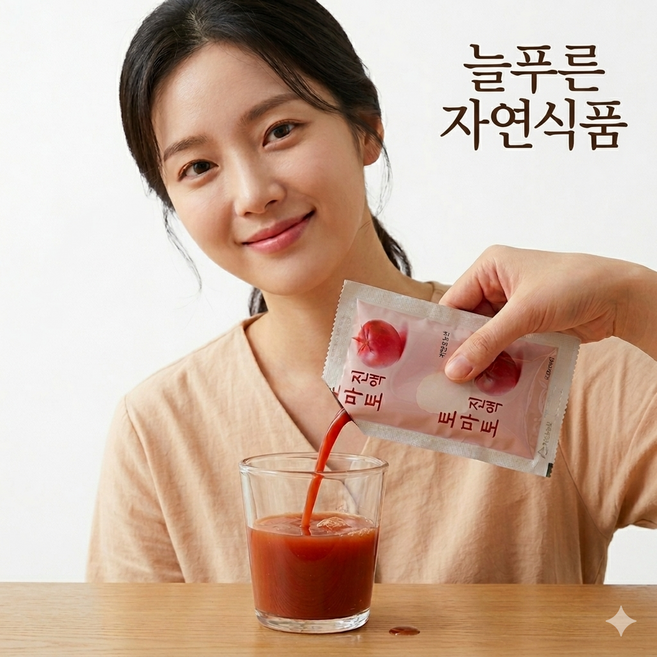 통채로 갈아만든 토마토진액 토마토즙 늘푸른자연식품, 50개, 105ml