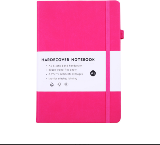 A5 하드 커버 스크랩 다이어리, 딥핑크