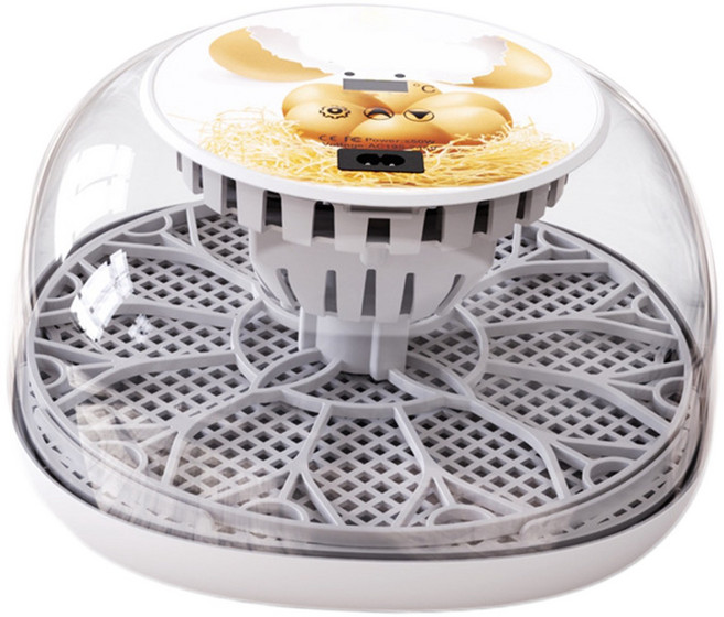 스마트 계란 병아리 부화기 12구 자동회전 온도제어, 라이트그레이, 1개