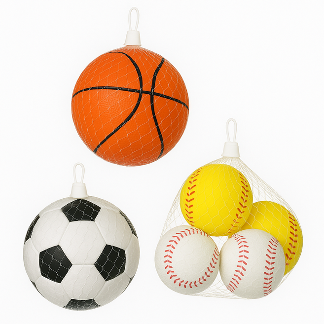 말랑하고 폭신한 소프트볼 3종 (축구 농구 야구공 중 1), 농구공 (1개), 1개