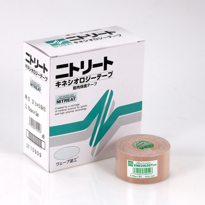 니또 키네시올로지 테이프 3.75cm x 5m 베이지, 1세트