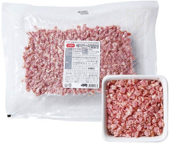 에쓰푸드 SFOOD 베이컨 스타일 탑핑 (8mm) 1kg, 1개