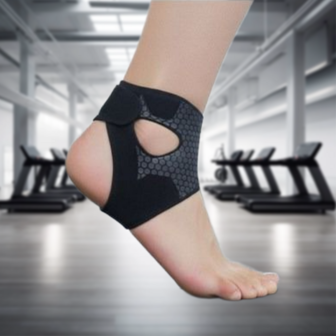 파인바잉 얇고 편한 발목 보호대, 블랙, 1개