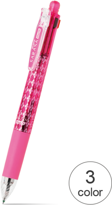 사라사 4+S 멀티펜 4색 볼펜 샤프 0.4mm J4SAS11, 핑크