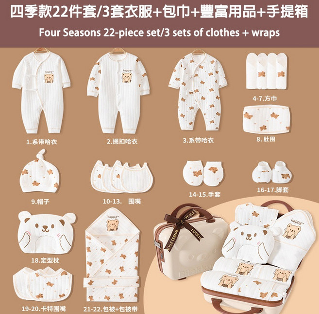 新生兒衣服禮盒22件套 嬰兒禮盒 四季款