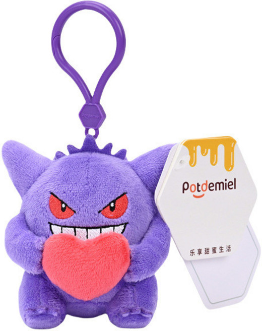 Potdemiel 寶可夢毛絨掛飾, 8.5cm耿鬼   夢想啓航   掛件  正版寶可夢毛絨玩具, 1個