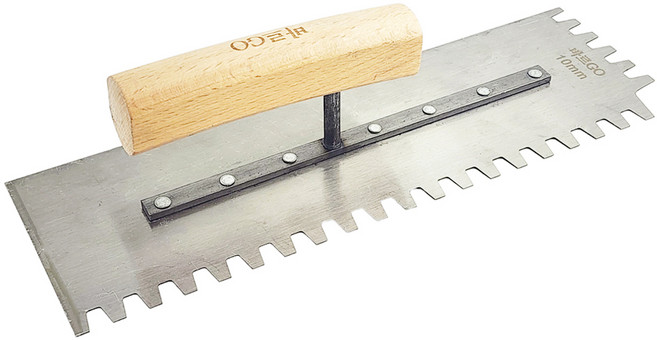 바르고 톱니 고대 타일 압착고데 흙손 갈갈이, 바르고 톱니고대 10mm, 1개