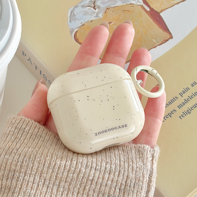 링고룸 에어팟 크로우 케이스 + 클리너 증정, 1개, 크림, 에어팟 프로3