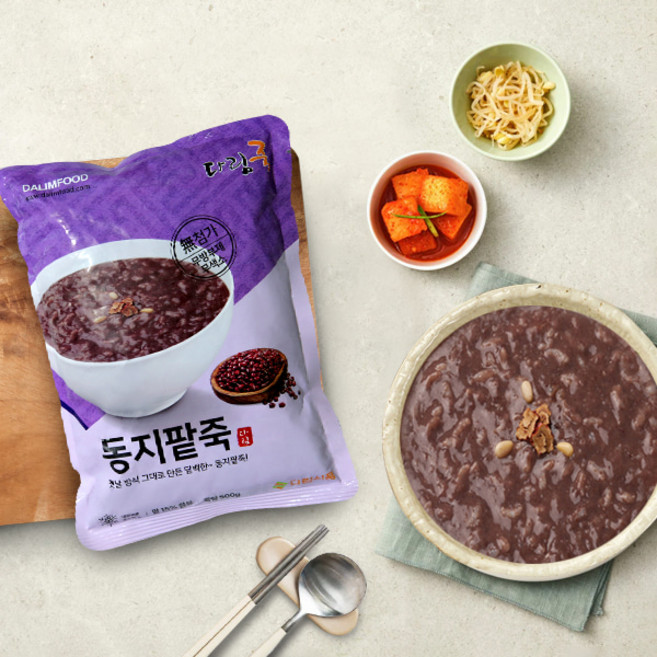 [다림푸드] 옛날방식 그대로 동지팥죽 500g, 5개