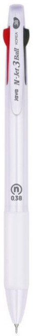 자바펜 제트3볼 3색 볼펜 0.38mm, 보라색, 1개