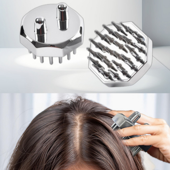 웰리브 셀피 브러쉬 셀피빗 두피마사지 두피브러쉬 두피마사지빗, 1개