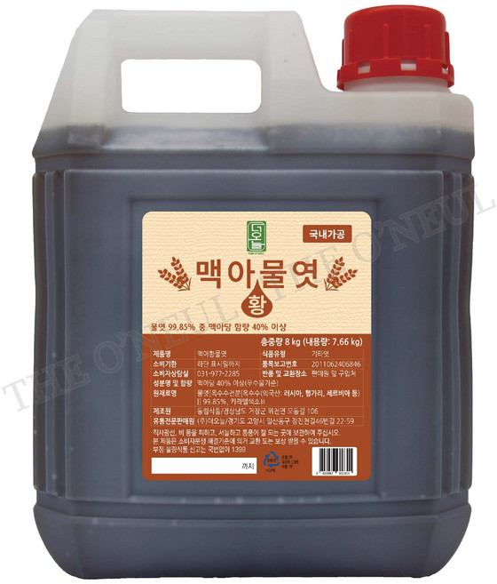더오늘 맥아황물엿 8kg(국내가공), 1개, 8kg